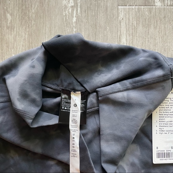 Lululemon Align HR Short 8" - Diamond Dye Pitch Grey - Picture 4 of 7